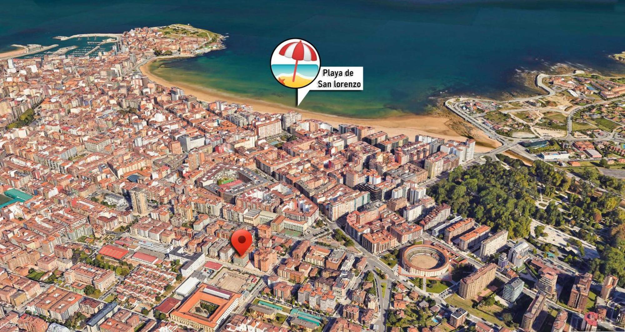 Espacio Moderno En Gijon Playa Luaran gambar